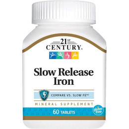 Железо 21st Century Slow Release Iron 45 mg 60 Tablets 21st Century