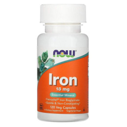 Железо NOW Foods Iron 18 mg 120 caps NOW