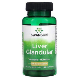 Добавка для здоровья печени Swanson Liver Glandular 500 mg 60 Capsules Swanson