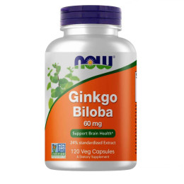 Гинкго билоба NOW Ginkgo Biloba 60 mg 120 caps NOW