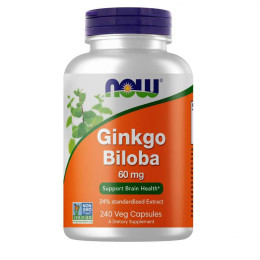 Гинкго билоба NOW Ginkgo Biloba 60 mg 240 caps NOW