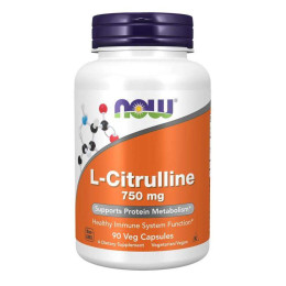 L-цитруллин Now L-Citrulline 750 mg 90 vcaps NOW