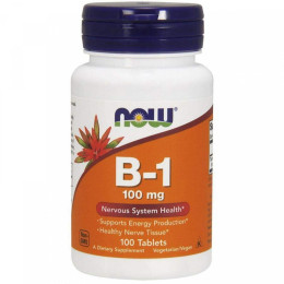 Вітамін B1 NOW Vitamin B1 100 mg 100 tabs NOW