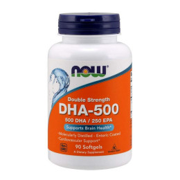 Рыбий жир NOW DHA 500 mg 90 softgels NOW