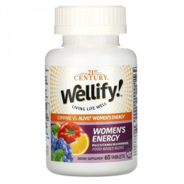 Витаминно-минеральный комплекс для женщин 21st Century Wellify! Women's Energy 65 Tablets 21st Century