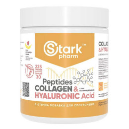 Колаген та гіалуронова кислота Stark Pharm Collagen Peptides & Hyaluronic Acid 225g (Полуниця-банан) Stark Pharm