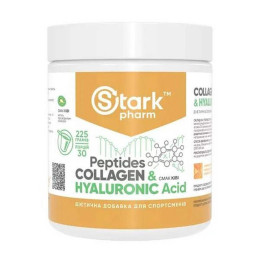 Колаген і гіалуронова кислота Stark Pharm Collagen Peptides & Hyaluronic Acid 225g (Киви) Stark Pharm