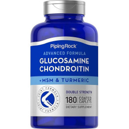 Глюкозамин, хондроитин и МСМ Piping Rock Advanced Double Strength Glucosamine Chondroitin MSM Plus Turmeric Piping Rock