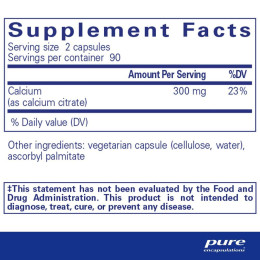 Кальцій Цитрат Pure Encapsulations (Calcium Citrate) 180 капсул