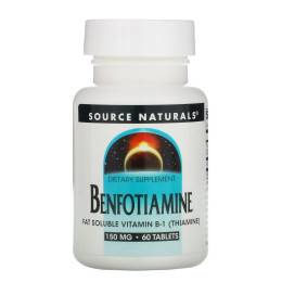 Бенфотіамін Source Naturals (Benfotiamine) 150 мг 60 таблеток