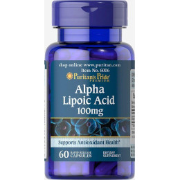 Альфа-ліпоєва кислота, Alpha Lipoic Acid, Puritan's Pride, 100 мг, 60 капсул