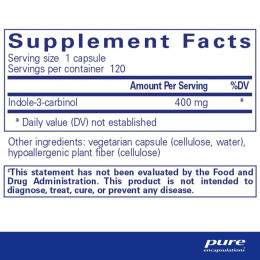 Індол-3-карбінол Pure Encapsulations (Indole-3-Carbinol) 400 мг 120 капсул