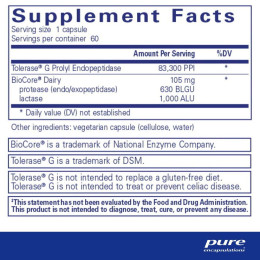 Ферменты для переваривания глютена Pure Encapsulations (Gluten / Dairy Digest) 60 капсул