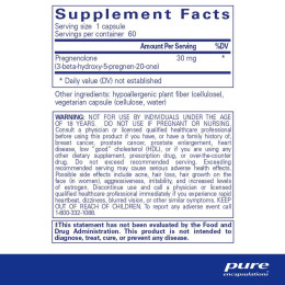 Прегенолон Pure Encapsulations (Pregnenolone) 30 мг 60 капсул