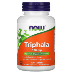 Трифала Now Foods (Triphala) 500 мг 120 таблеток