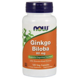 Гінкго білоба Now Foods (Ginkgo Biloba) 60 мг 120 капсул