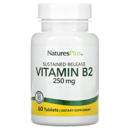 Рибофлавін вітамін B2 Nature's Plus (Riboflavin Vitamin B2) 250 мг 60 таблеток