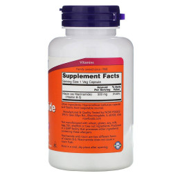 Ниацинамид Ниацин В3 Now Foods (Niacinamide Niacin) 500 мг 100 капсул