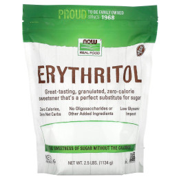 Эритритол натуральный подсластитель Now Foods (100% Pure Erythritol Crystalline) 1,134 кг