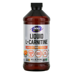 Карнитин жидкий с цитрусовым ароматом Now Foods (Liquid L-Carnitine) 1000 мг 473 мл