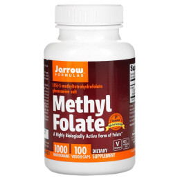 Метил фолат, Methyl Folate, Jarrow Formulas, 1000 мкг, 100 капсул