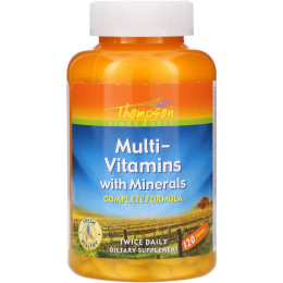 Мультивитамин с минералами, Multi-Vitamin with Minerals, Thompson, 120 таблеток