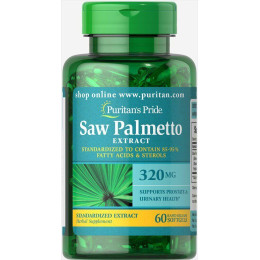 Со Пальметто Puritan's Pride (Saw Palmetto) 320 мг 60 капсул