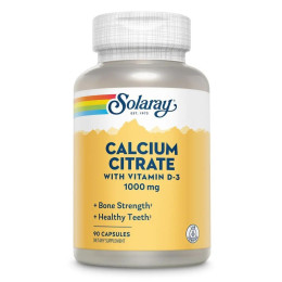 Calcium w/ D3 Citrate 1000mg - 90 caps Solaray