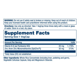 Opti Zinc 30mg - 60 vcaps Solaray