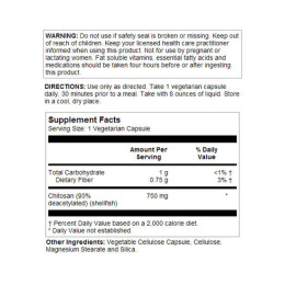 Chitosan 750mg - 120 vcaps KAL