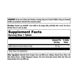 Gaba ActivMelt™ 25mg - 120 tabs KAL