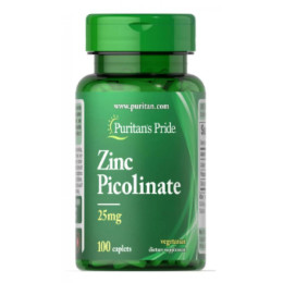 Zinc Picolinate 25 mg - 100 Caplets Puritans Pride