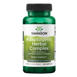 Adaptogenic Herbal Complex (Rhodiola Ashwagandha Ginseng) - 60caps Swanson