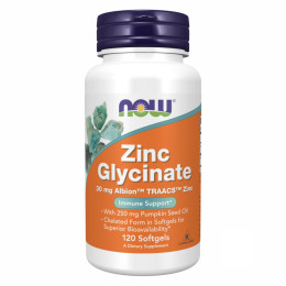 Zinc Glycinate 30mg - 120 sgels Now Foods