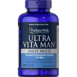 Витамины для мужчин Puritan's Pride Ultra Vita Man Time Release 180 Caplets Puritan's Pride