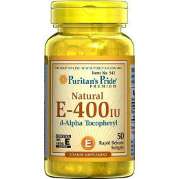 Витамин Е Puritan's Pride Vitamin E-400 I.U 100% Natural Mixed Tocopherols 50 softgels Puritan's Pride