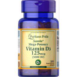 Вітамін D3 Puritan's Pride Vitamin D3 5000iu 100 Softgels Puritan's Pride