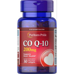 Коензим Puritan's Pride Co Q-10 200 mg (Q-SORB) 30 Softgels Puritan's Pride