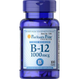 Витамин В12 Puritan's Pride Vitamin B-12 1000 mcg Timed Release 100 Caplets Puritan's Pride