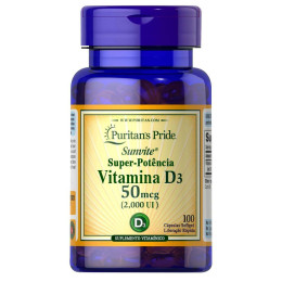 Витамин D3 Puritan's Pride Vitamin D3 2000iu 100 Softgels Puritan's Pride