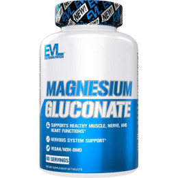 Magnesium Gluconate, 60 Tablets Evlution Nutrition