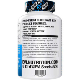 Magnesium Gluconate, 60 Tablets Evlution Nutrition