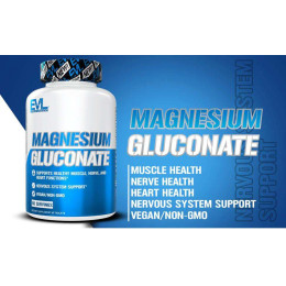 Magnesium Gluconate, 60 Tablets Evlution Nutrition