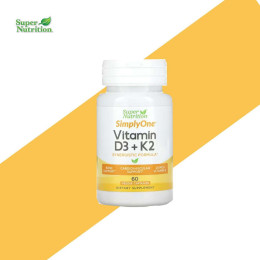 Вітаміни D3 та К2 Super Nutrition Vitamin D3 + K2 60 Veggie Capsules Super Nutrition