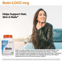 Биотин Biotin 5000 mcg 120 Veggie Caps Doctor's Best