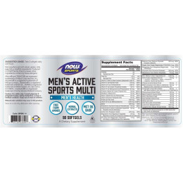 Мультивітаміни для чоловіків Now Mens Active Sports Multi 90 softgels NOW