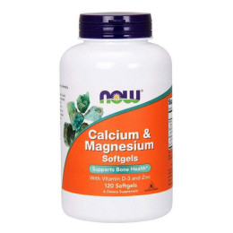 Кальцій та магній NOW Calcium & Magnesium 120 softgels NOW