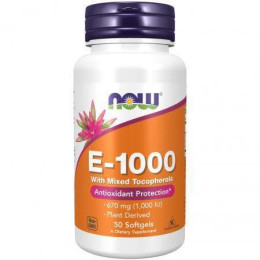 Витамин Е NOW Vitamin E-1000 50 softgels NOW