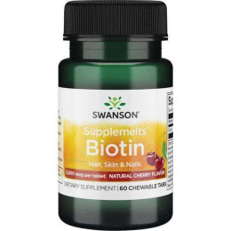 Biotin 5000 mcg 60 Chwbls (Cherry) Swanson