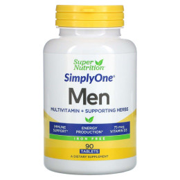 Мультивітамінний комплекс Men’s Multivitamin + Supporting Herbs 90 Tablets Super Nutrition